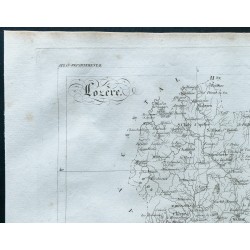 Gravure de 1830 - Carte ancienne de Lozère - 2