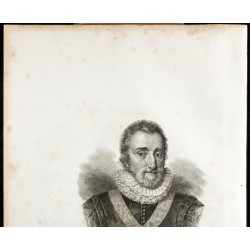 Gravure de 1835 - Portrait de Henri IV - 2