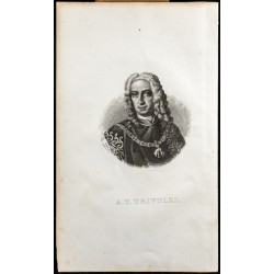 Gravure de 1835 - Portrait de Antoine Ptolémée Trivulzi - 1