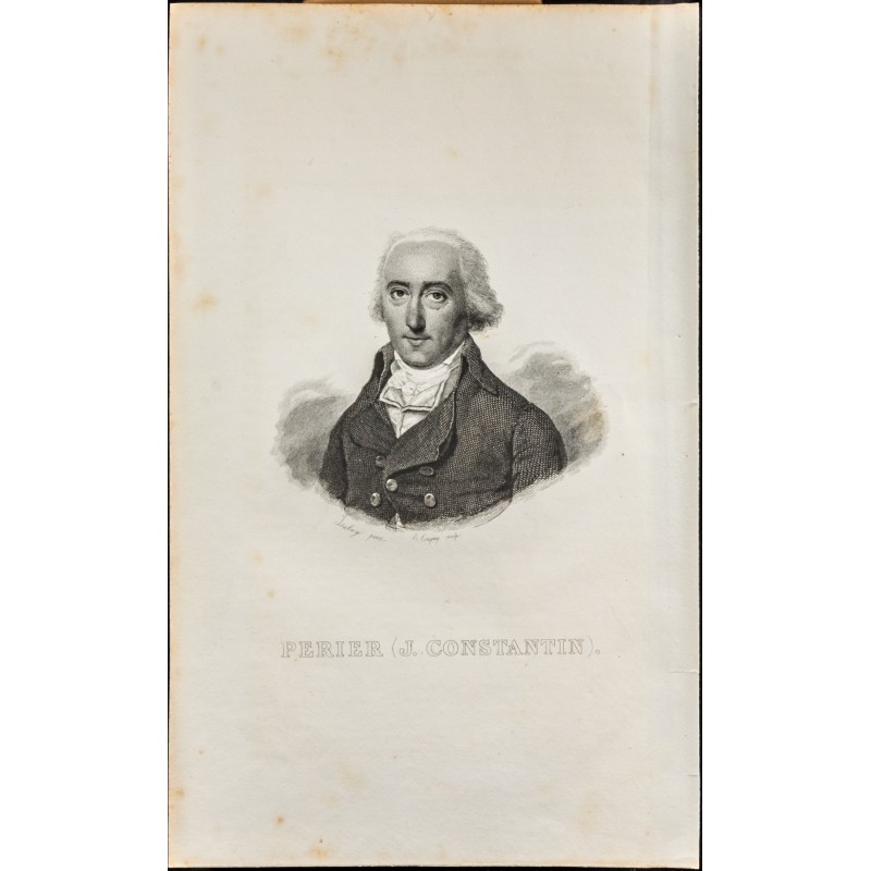 Gravure de 1834 - Portrait de Jacques-Constantin Périer - 1