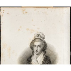 Gravure de 1834 - Portrait de Madame de Fougeret - 2