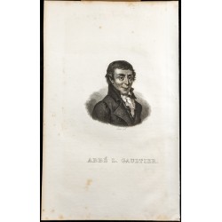 Gravure de 1834 - Portrait de l'Abbé Gaultier - 1