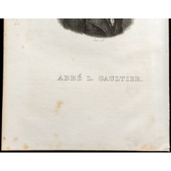 Gravure de 1834 - Portrait de l'Abbé Gaultier - 3