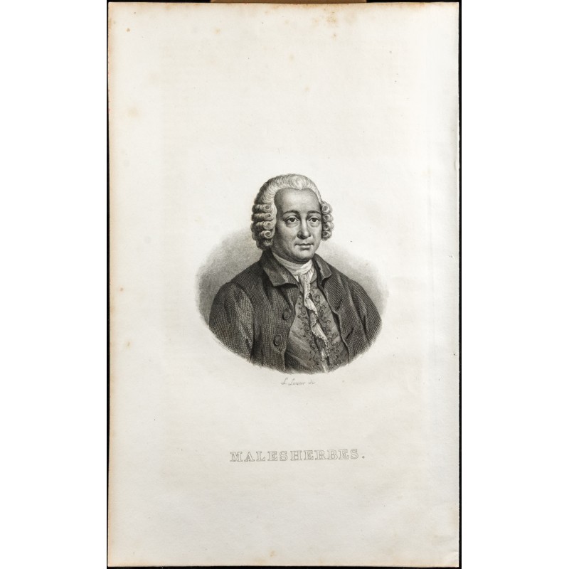 Gravure de 1834 - Portrait de Malesherbes - 1