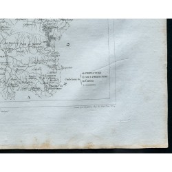 Gravure de 1830 - Carte ancienne de Lozère - 5