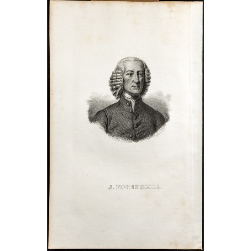 Gravure de 1834 - Portrait de John Fothergill - 1