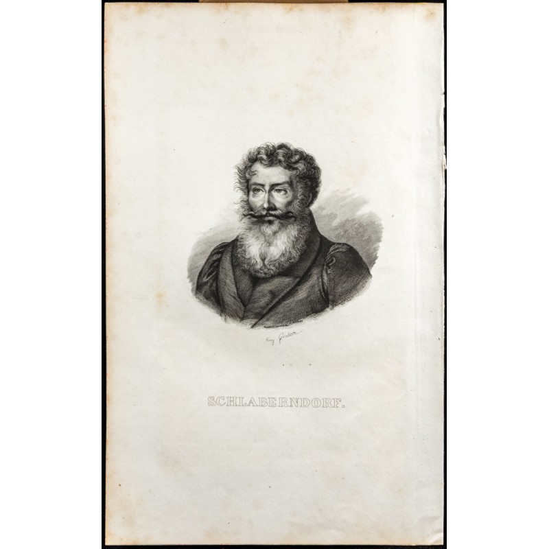 Gravure de 1834 - Portrait de Schlaberndorf - 1