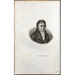 Gravure de 1834 - Portrait de Johann Heinrich Pestalozzi - 1