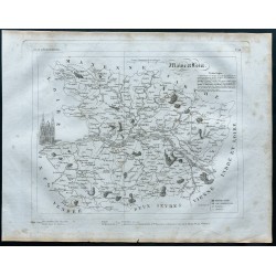Gravure de 1830 - Carte ancienne de Maine et Loire - 1