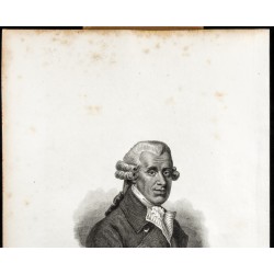 Gravure de 1834 - Portrait de William Hawes - 2