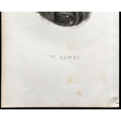 Gravure de 1834 - Portrait de William Hawes - 3