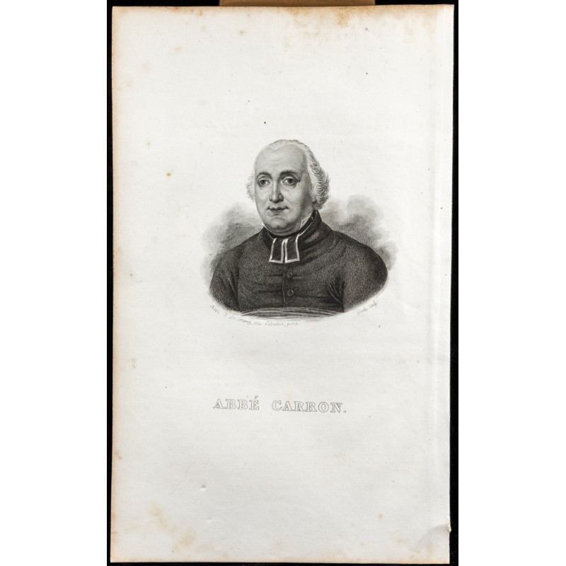 Gravure de 1834 - Portrait de l'Abbé Carron - 1