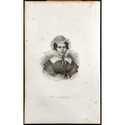 Gravure de 1834 - Portrait de Marie-Jeanne Dubois - 1