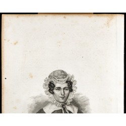 Gravure de 1834 - Portrait de Marie-Jeanne Dubois - 2