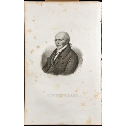 Gravure de 1834 - Portrait de Stephen Girard - 1