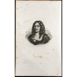 Gravure de 1834 - Portrait de Pierre-Paul Riquet - 1