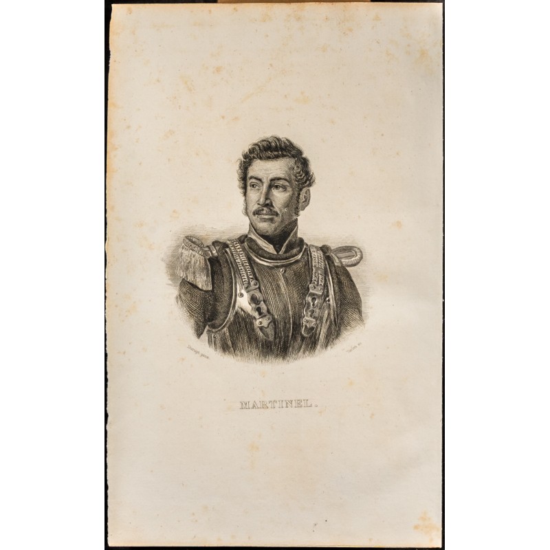 Gravure de 1838 - Portrait de Mathieu Martinel - 1