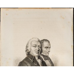 Gravure de 1838 - Portrait de Desault et Bichat - 2