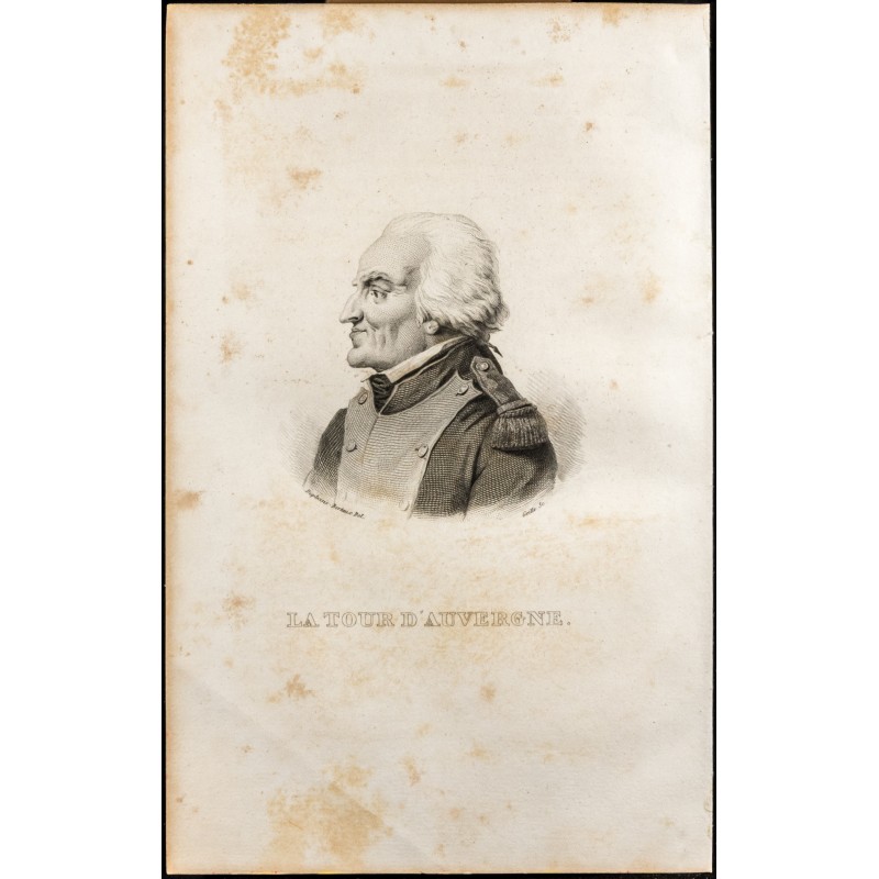 Gravure de 1838 - Portrait de La Tour d'Auvergne-Corret - 1