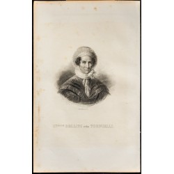 Gravure de 1838 - Portrait de la Comtesse Bellini - 1