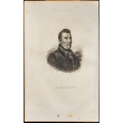 Gravure de 1838 - Portrait de Alexis Hallette - 1
