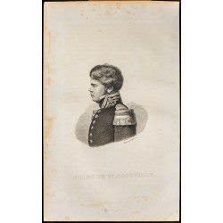 Gravure de 1838 - Portrait de Jules Blosseville - 1