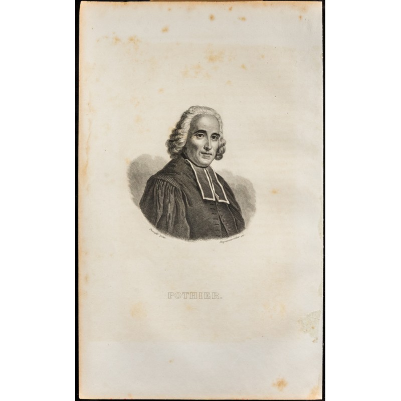 Gravure de 1838 - Portrait de Robert-Joseph Pothier - 1