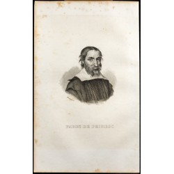 Gravure de 1838 - Portrait de Fabri de Peiresc - 1