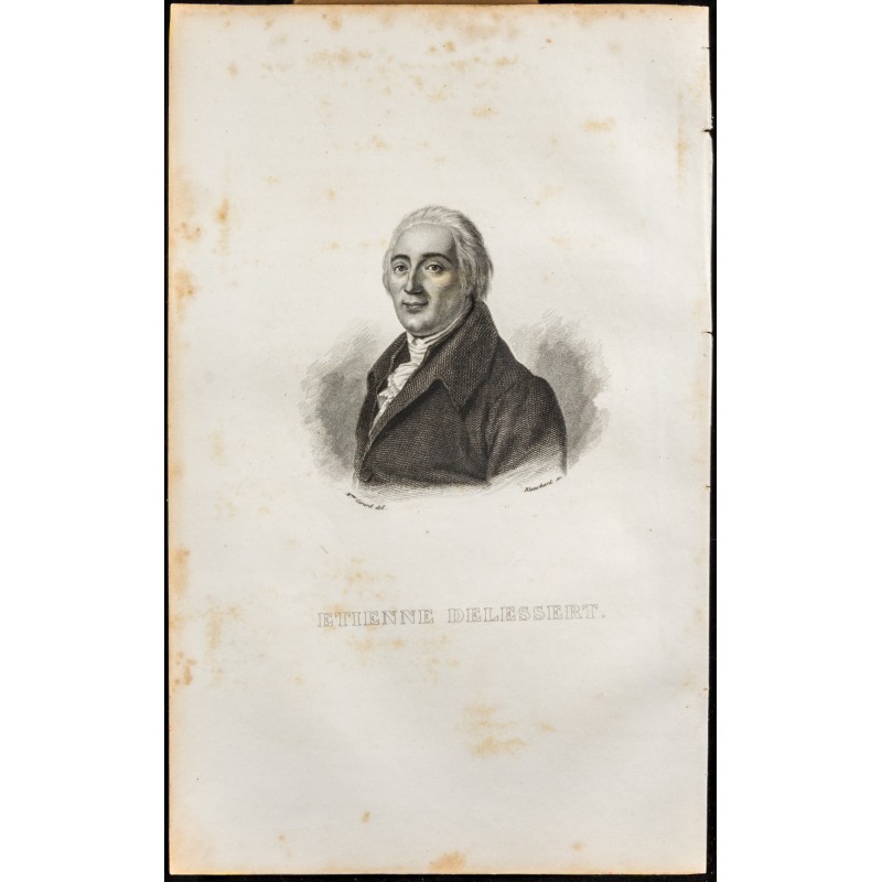 Gravure de 1838 - Portrait de Etienne Delessert - 1