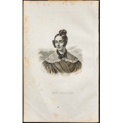 Gravure de 1838 - Portrait de Madelaine Didion - 1