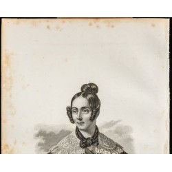 Gravure de 1838 - Portrait de Madelaine Didion - 2