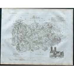 Gravure de 1830 - Carte ancienne Meurthe - 1