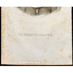 Gravure de 1838 - Portrait de Clémence Isaure - 3