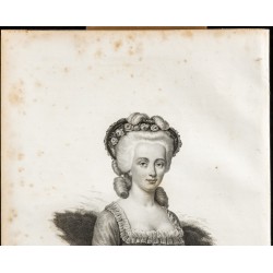 Gravure de 1838 - Portrait de la Vicomtesse Dumoulin - 2