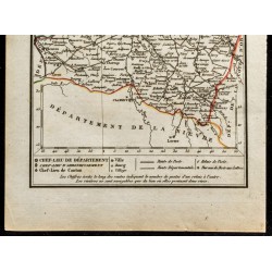 Gravure de 1823 - Carte du département de l'Yonne - 3