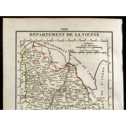 Gravure de 1823 - Carte du département de la Vienne - 2