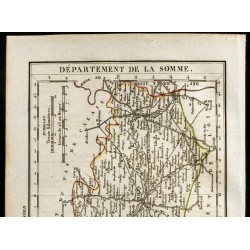 Gravure de 1823 - Carte du département de la Somme - 2