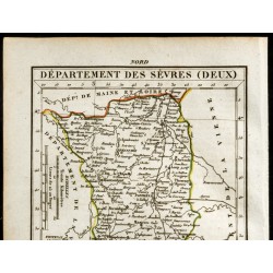 Gravure de 1823 - Carte du département des Deux Sèvres - 2