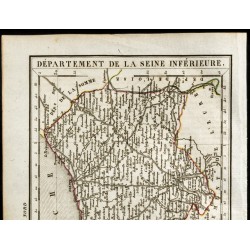 Gravure de 1823 - Carte de la Seine inférieure - 2
