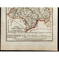 Gravure de 1823 - Carte du département de la Saône et Loire - 3