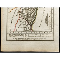 Gravure de 1823 - Carte du département du Bas Rhin - 3