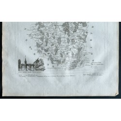 Gravure de 1830 - Carte ancienne de la Meuse - 3