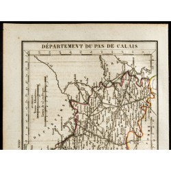 Gravure de 1823 - Carte du Pas De Calais - Département - 2