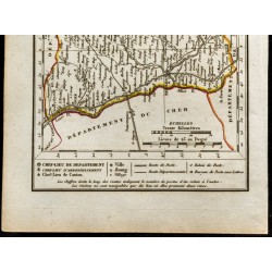 Gravure de 1823 - Carte de la Nièvre - Département - 3