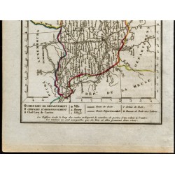 Gravure de 1823 - Carte de la Moselle - Département - 3