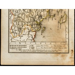 Gravure de 1823 - Carte du Morbihan - Département - 3