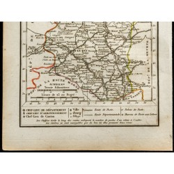 Gravure de 1823 - Carte de la Meuse - Département - 3
