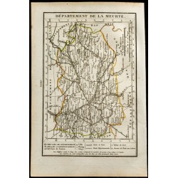 Gravure de 1823 - Carte de la Meurte - Meurthe et Moselle - 1