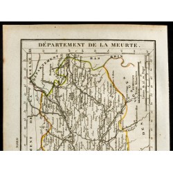 Gravure de 1823 - Carte de la Meurte - Meurthe et Moselle - 2