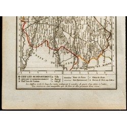 Gravure de 1823 - Carte de la Marne - Département - 3